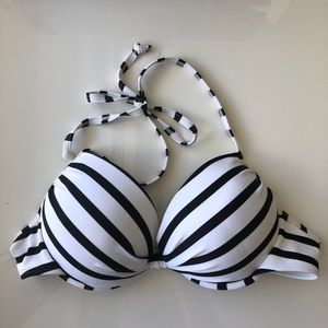 Striped push up bikini top size 2